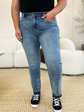 Judy Blue Full Size Mid Rise Jeans with Magic Release Hem - Premium Rigid Denim for Versatile Style